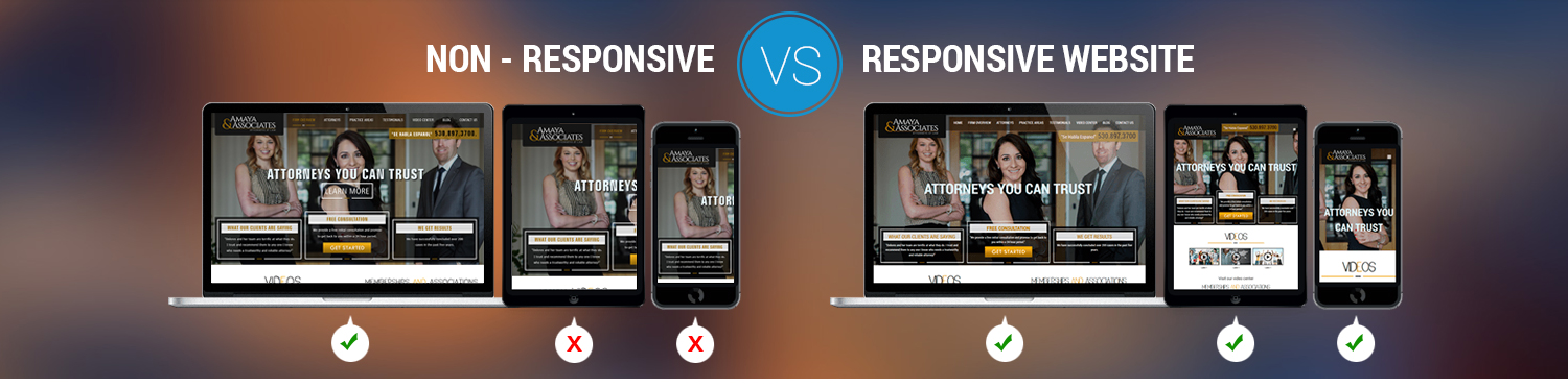 Non Responsive vs Responsive Website